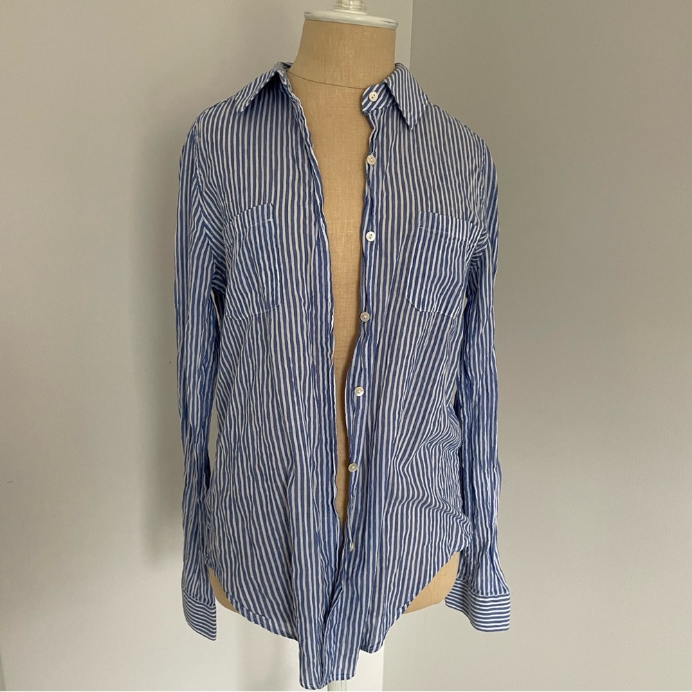 Blue and white striped button down Lilly Pulitzer
